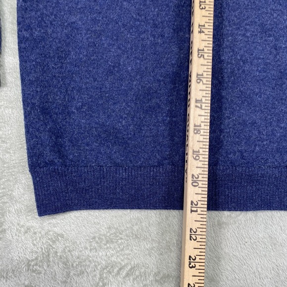 BOSS Sweater Mens Small Blue V Neck 100% Virgin Wool Slim Fit  Pullover Knitwear - Picture 12 of 13